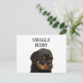 Rottweiler-Schnurrbart Postkarte (Stehend Vorderseite)