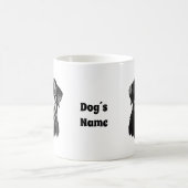 Rottweiler Schwarz-Weiß-Silhouette Kaffeetasse (Mittel)