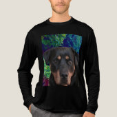 Rottweiler, selbstsicherer Wächter Tri-Blend Shirt (Vorderseite)
