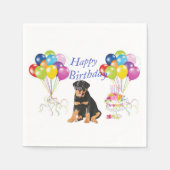 Rottweiler Serviette (Vorderseite)