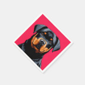 Rottweiler Serviette (Ecke)