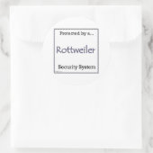 Rottweiler-Sicherheitssystem-Aufkleber Runder Aufkleber (Tasche)