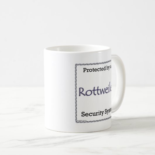 Rottweiler-Sicherheitssystem Kaffeetasse (VorderseiteRechts)