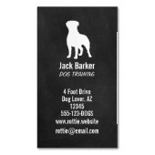 Rottweiler Silhouette Chalkboard Style Vertikal Magnetische Visitenkarte (Vorderseite Vertikal)