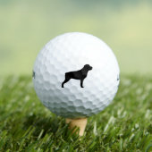 Rottweiler-Silhouette Golfball (Insitu T-Shirt)