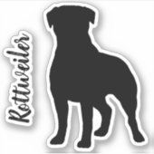 Rottweiler Silhouette Hunde Rasse Vinyl Sticker (Vorderseite)
