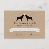 Rottweiler-Silhouetten Hochzeit Antwort UAWG