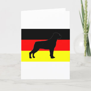 Rottweiler-Silo auf Fahne Feiertagskarte