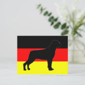 Rottweiler-Silo auf Fahne Postkarte (Stehend Vorderseite)