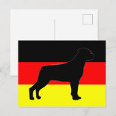 Rottweiler-Silo auf Fahne Postkarte (Vorne/Hinten)