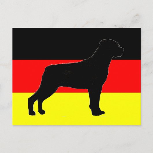 Rottweiler-Silo auf Fahne Postkarte (Vorderseite)