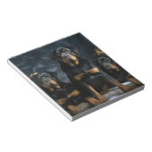 Rottweiler Snowy Sleigh Weihnachtsdekor Notizblock (angewinkelt)