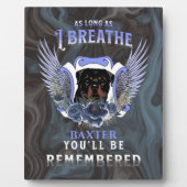 Rottweiler, solange ich Gedenkfeier durchatme Fotoplatte (Vorderseite)