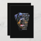 Rottweiler Soul I Liebe Rotties Dog Lover Dankeskarte (Vorne/Hinten)