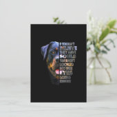 Rottweiler Soul I Liebe Rotties Dog Lover Dankeskarte (Stehend Vorderseite)