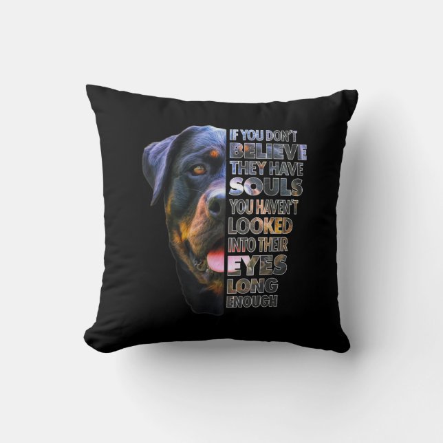 Rottweiler Soul I Liebe Rotties Dog Lover Kissen (Vorderseite)
