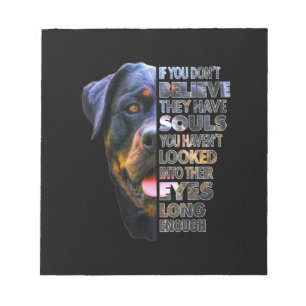 Rottweiler Soul I Liebe Rotties Dog Lover Notizblock