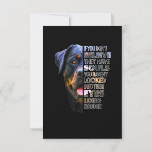 Rottweiler Soul I Liebe Rotties Dog Lover RSVP Karte