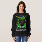 Rottweiler St Patrick S Day Irish Funny Dog Lover Sweatshirt (Vorne ganz)
