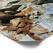 Rottweiler Stone Cliff Wall Fantasy Art Poster (Ecke)