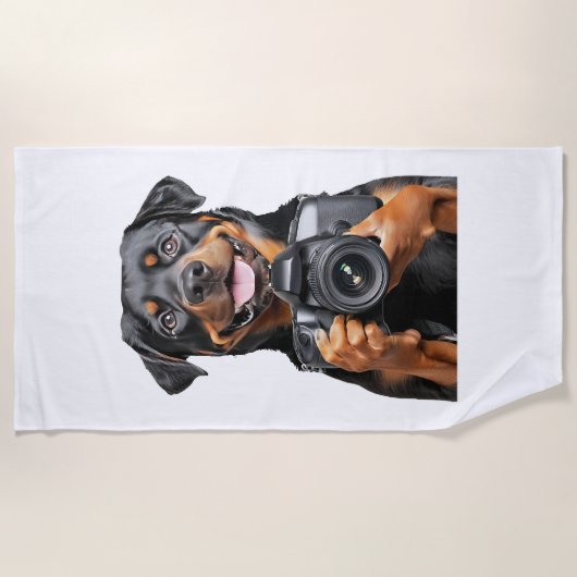 Rottweiler strandtuch (Vorderseite)
