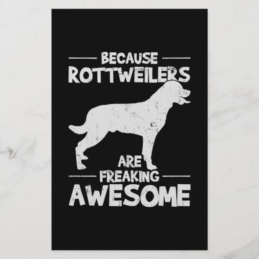 Rottweiler T - Shirt Copy Briefpapier (Vorderseite)