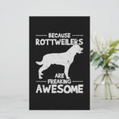 Rottweiler T - Shirt Copy Briefpapier (Stehend Vorderseite)