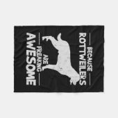 Rottweiler T - Shirt Copy Fleecedecke (Vorderseite (Horizontal))