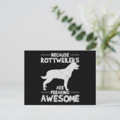 Rottweiler T - Shirt Copy Postkarte (Stehend Vorderseite)