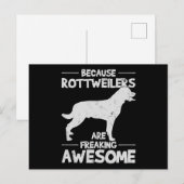 Rottweiler T - Shirt Copy Postkarte (Vorne/Hinten)