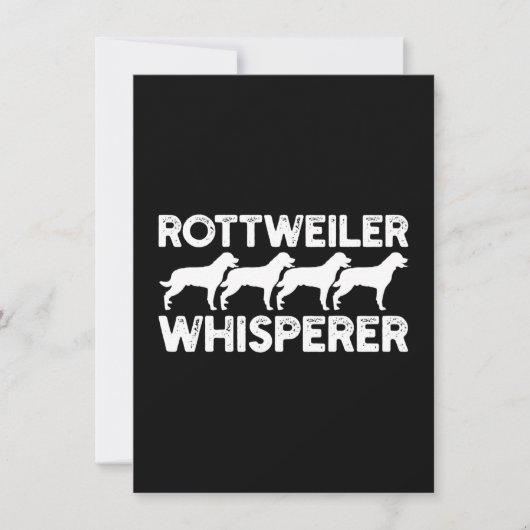 Rottweiler T - Shirt Dankeskarte (Vorderseite)