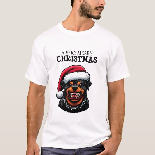 ROTTWEILER T - SHIRT FÜR CHRISTMAS (Vorderseite)