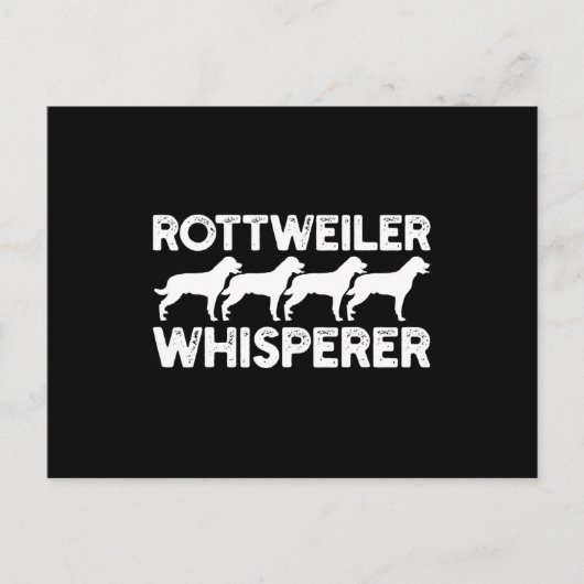 Rottweiler T - Shirt Postkarte (Vorderseite)