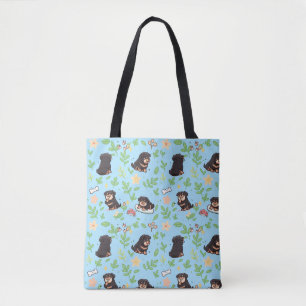 Rottweiler-Tasche Cute Frühlingsblumen Kawaii Tasche