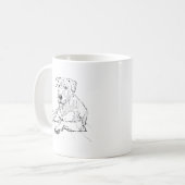 Rottweiler-Tasse – Minimalistische Kaffeetasse (Vorderseite Links)