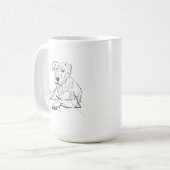 Rottweiler-Tasse – Minimalistische Kaffeetasse (Vorderseite Links)