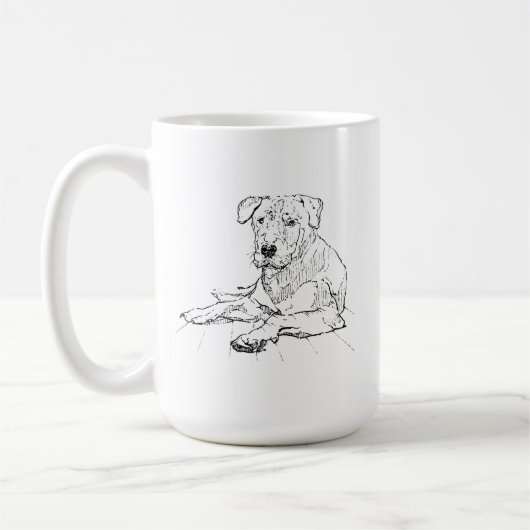 Rottweiler-Tasse – Minimalistische Kaffeetasse (Links)