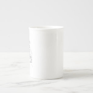 Rottweiler-Tasse – Minimalistische Kaffeetasse Porzellantasse