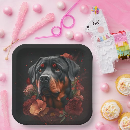 Rottweiler-Teller Pappteller (Party)