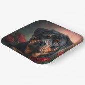 Rottweiler-Teller Pappteller (Gewinkelt)