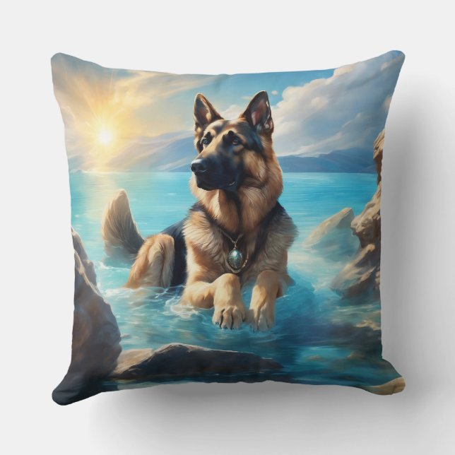 Rottweiler Throw Kissen (Rückseite)