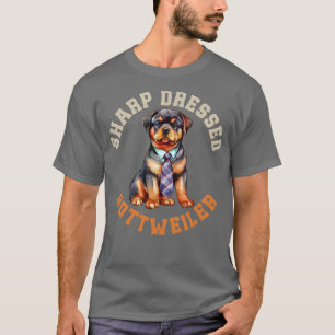 Rottweiler Tragen der Krawatte Niedlich Rottie Dog T-Shirt