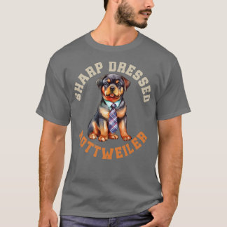 Rottweiler Tragen der Krawatte Niedlich Rottie Dog T-Shirt