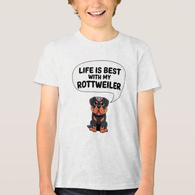 Rottweiler Tri-Blend Shirt (Vorderseite)