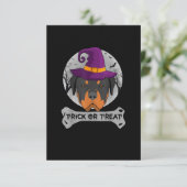 Rottweiler Trick oder Treat Funny Dog RSVP Karte (Stehend Vorderseite)