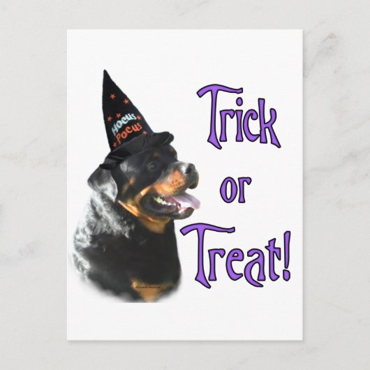 Rottweiler Trick Postkarte (Vorderseite)