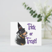 Rottweiler Trick Postkarte (Stehend Vorderseite)