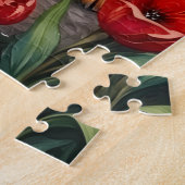 Rottweiler-Tulpenfeld-Kunst Puzzle (Seite)