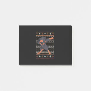 Rottweiler Ugly Sweater Christmas Dog Dab Dance Post-it Klebezettel
