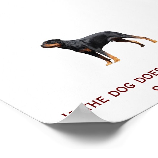 Rottweiler und 9mm poster (Ecke)